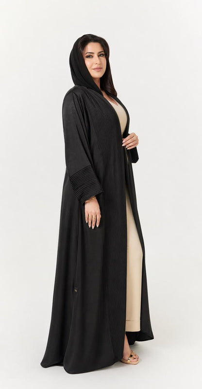 Classic black abaya elegant modest fashion – Volvora UAE