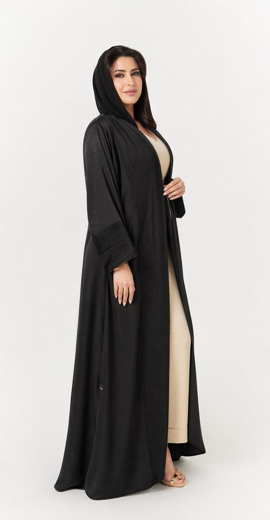 Classic black abaya elegant modest fashion – Volvora UAE
