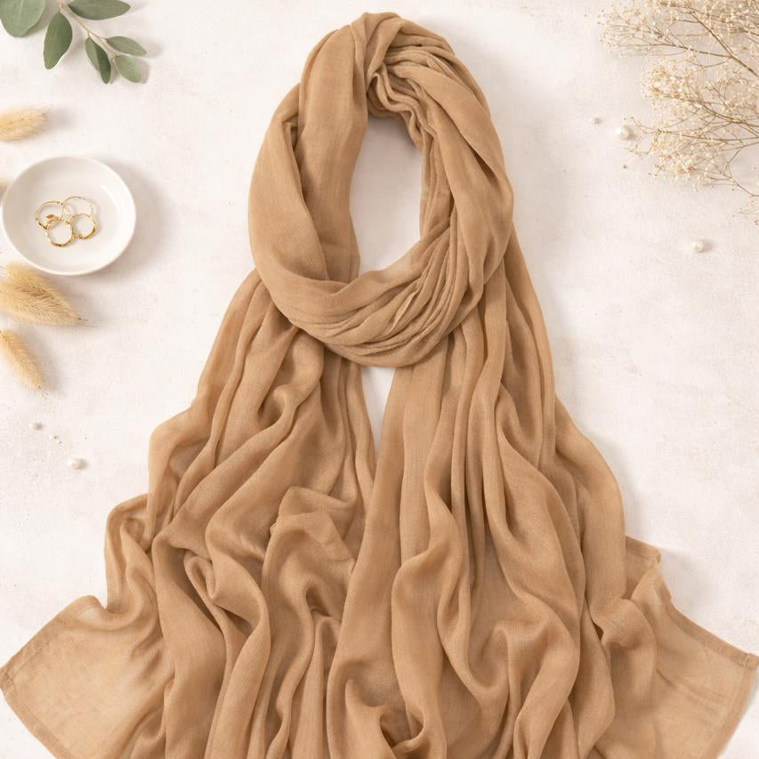 Plus Size Soft & Breathable Solid Color Modal Hijab