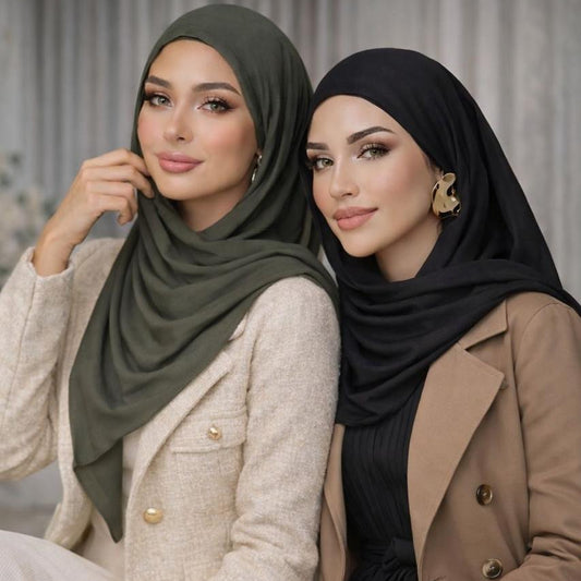 Plus size solid color modal hijab soft breathable – Volvora UAE